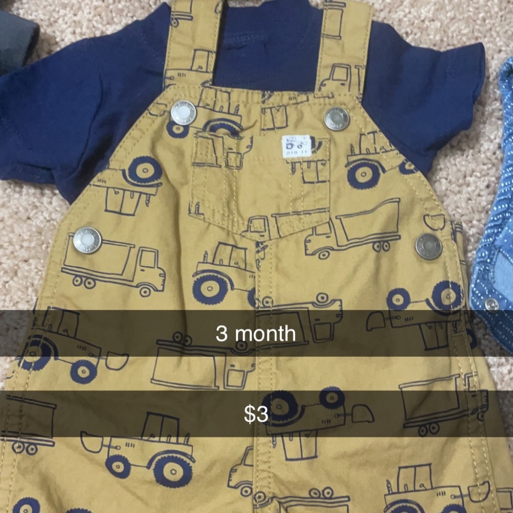 Baby boy truck overalls